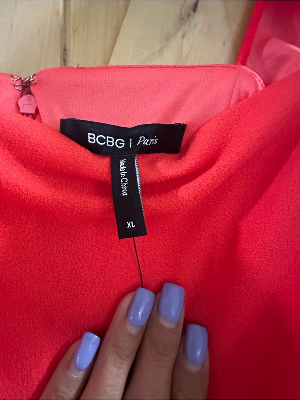 BCBG Red Ruffle Strap Mini Dress - Picture 2 of 2